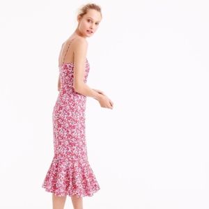ruffle-hem midi dress in liberty® wiltshire floral